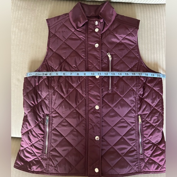 Women’s Ralph Lauren Women’s Wine Color Quilted Vest, Sz. PL (*PETITE LRG*) NWOT - Picture 4 of 6